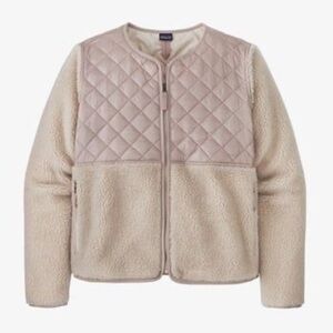 NWT PATAGONIA WOMEN’S RECYCLED SHERPA HYBRID JACKET/ NATURAL
